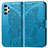 Custodia Portafoglio In Pelle Farfalla Cover con Supporto per Samsung Galaxy A13 4G Blu