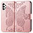 Custodia Portafoglio In Pelle Farfalla Cover con Supporto per Samsung Galaxy A13 4G Rosa