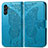 Custodia Portafoglio In Pelle Farfalla Cover con Supporto per Samsung Galaxy A13 5G Blu