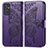 Custodia Portafoglio In Pelle Farfalla Cover con Supporto per Samsung Galaxy A15 4G Viola