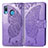 Custodia Portafoglio In Pelle Farfalla Cover con Supporto per Samsung Galaxy A20 Lavanda