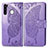 Custodia Portafoglio In Pelle Farfalla Cover con Supporto per Samsung Galaxy A21 European Lavanda