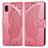 Custodia Portafoglio In Pelle Farfalla Cover con Supporto per Samsung Galaxy A21 SC-42A Rosa Caldo