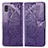 Custodia Portafoglio In Pelle Farfalla Cover con Supporto per Samsung Galaxy A21 SC-42A Viola