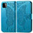 Custodia Portafoglio In Pelle Farfalla Cover con Supporto per Samsung Galaxy A22 5G Blu