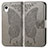 Custodia Portafoglio In Pelle Farfalla Cover con Supporto per Samsung Galaxy A22 5G SC-56B Grigio