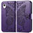 Custodia Portafoglio In Pelle Farfalla Cover con Supporto per Samsung Galaxy A22 5G SC-56B Viola