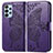 Custodia Portafoglio In Pelle Farfalla Cover con Supporto per Samsung Galaxy A23 4G Viola