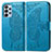 Custodia Portafoglio In Pelle Farfalla Cover con Supporto per Samsung Galaxy A23 5G Blu