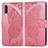 Custodia Portafoglio In Pelle Farfalla Cover con Supporto per Samsung Galaxy A30S Rosa Caldo