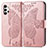 Custodia Portafoglio In Pelle Farfalla Cover con Supporto per Samsung Galaxy A32 5G Rosa