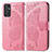 Custodia Portafoglio In Pelle Farfalla Cover con Supporto per Samsung Galaxy A34 5G Rosa Caldo