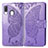 Custodia Portafoglio In Pelle Farfalla Cover con Supporto per Samsung Galaxy A40 Lavanda