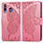 Custodia Portafoglio In Pelle Farfalla Cover con Supporto per Samsung Galaxy A40s Rosa Caldo