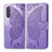 Custodia Portafoglio In Pelle Farfalla Cover con Supporto per Samsung Galaxy A41 SC-41A Lavanda