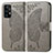 Custodia Portafoglio In Pelle Farfalla Cover con Supporto per Samsung Galaxy A52 4G Grigio