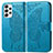 Custodia Portafoglio In Pelle Farfalla Cover con Supporto per Samsung Galaxy A53 5G Blu