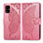 Custodia Portafoglio In Pelle Farfalla Cover con Supporto per Samsung Galaxy A71 4G A715 Rosa Caldo