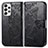 Custodia Portafoglio In Pelle Farfalla Cover con Supporto per Samsung Galaxy A73 5G Nero