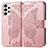 Custodia Portafoglio In Pelle Farfalla Cover con Supporto per Samsung Galaxy A73 5G Rosa