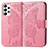 Custodia Portafoglio In Pelle Farfalla Cover con Supporto per Samsung Galaxy A73 5G Rosa Caldo