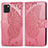 Custodia Portafoglio In Pelle Farfalla Cover con Supporto per Samsung Galaxy A81 Rosa Caldo