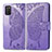 Custodia Portafoglio In Pelle Farfalla Cover con Supporto per Samsung Galaxy F02S SM-E025F Lavanda