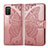 Custodia Portafoglio In Pelle Farfalla Cover con Supporto per Samsung Galaxy F02S SM-E025F Rosa