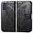 Custodia Portafoglio In Pelle Farfalla Cover con Supporto per Samsung Galaxy F52 5G Nero