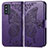Custodia Portafoglio In Pelle Farfalla Cover con Supporto per Samsung Galaxy F52 5G Viola