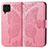 Custodia Portafoglio In Pelle Farfalla Cover con Supporto per Samsung Galaxy F62 5G Rosa Caldo