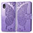 Custodia Portafoglio In Pelle Farfalla Cover con Supporto per Samsung Galaxy M01 Core Lavanda