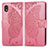 Custodia Portafoglio In Pelle Farfalla Cover con Supporto per Samsung Galaxy M01 Core Rosa Caldo