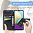 Custodia Portafoglio In Pelle Farfalla Cover con Supporto per Samsung Galaxy M02