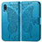 Custodia Portafoglio In Pelle Farfalla Cover con Supporto per Samsung Galaxy M02 Blu