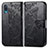 Custodia Portafoglio In Pelle Farfalla Cover con Supporto per Samsung Galaxy M02 Nero