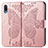 Custodia Portafoglio In Pelle Farfalla Cover con Supporto per Samsung Galaxy M02 Rosa