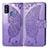 Custodia Portafoglio In Pelle Farfalla Cover con Supporto per Samsung Galaxy M30s Lavanda