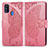 Custodia Portafoglio In Pelle Farfalla Cover con Supporto per Samsung Galaxy M30s Rosa Caldo