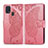 Custodia Portafoglio In Pelle Farfalla Cover con Supporto per Samsung Galaxy M31 Prime Edition Rosa Caldo