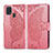 Custodia Portafoglio In Pelle Farfalla Cover con Supporto per Samsung Galaxy M31 Rosa Caldo