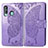 Custodia Portafoglio In Pelle Farfalla Cover con Supporto per Samsung Galaxy M40 Lavanda