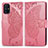 Custodia Portafoglio In Pelle Farfalla Cover con Supporto per Samsung Galaxy M51 Rosa Caldo