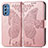 Custodia Portafoglio In Pelle Farfalla Cover con Supporto per Samsung Galaxy M52 5G Rosa