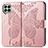 Custodia Portafoglio In Pelle Farfalla Cover con Supporto per Samsung Galaxy M53 5G Rosa