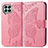 Custodia Portafoglio In Pelle Farfalla Cover con Supporto per Samsung Galaxy M53 5G Rosa Caldo