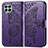 Custodia Portafoglio In Pelle Farfalla Cover con Supporto per Samsung Galaxy M53 5G Viola