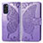 Custodia Portafoglio In Pelle Farfalla Cover con Supporto per Samsung Galaxy S20 5G Lavanda