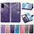 Custodia Portafoglio In Pelle Farfalla Cover con Supporto per Samsung Galaxy S20 Plus