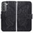 Custodia Portafoglio In Pelle Farfalla Cover con Supporto per Samsung Galaxy S21 FE 5G Nero